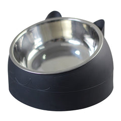 Elevated Cat Bowl – 400ml Stainless Steel & PP Raised Feeding Bowl to Prevent Neck Strain in Cats