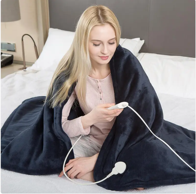 3-Level Safety Heated Electric Blanket with Adjustable Temperature – 50x60 Inch Ultra-Soft Flannel Warming Throw