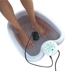 Mini Foot Massager Portable Ion Foot Bath – Split-Structure Bubble Therapy Foot Spa for Relaxation & Detox Without Heating