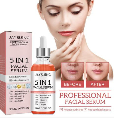Anti-Wrinkle Facial Serum – 5-in-1 Anti-Aging Moisturizer to Firm Skin, Reduce Dark Spots & Restore Youthful Radiance