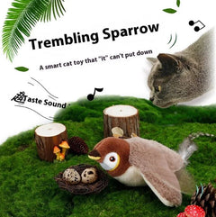 Flapping Bird Cat Toy – USB Rechargeable Interactive Indoor Cat Toy with Realistic Wing Motion for Exercise & Mental Stimulation