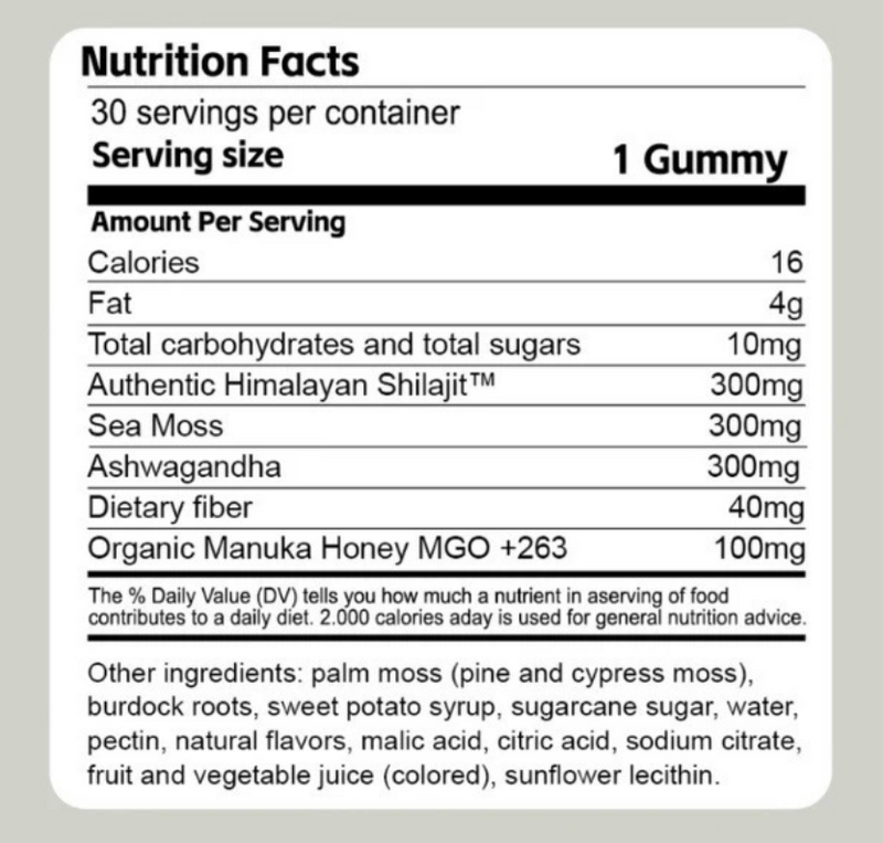 Shilajit 3-in-1 Gummies for Men – Ashwagandha, Shilajit & Zinc Supplement for Male Vitality, Energy & Wellness Support