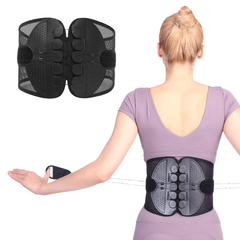 Double Pull Lumbar Support Belt – Adjustable Lower Back Compression Brace for Back Pain Relief, Posture Correction & Injury Recovery