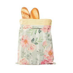 Cotton Linen Bread Bag – Breathable Reusable Bread Storage Bag with Snap Closure & TPU Drawstring for Fresh Homemade Bread