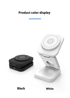 3-in-1 Foldable Wireless Charger – 30W Magnetic Fast Charging Station for iPhone, Apple Watch & AirPods