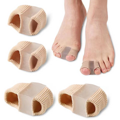 Fiber Toe Separator – Two-Hole Alignment Corrector for Bunion Relief, Post-Surgery Recovery & Toe Straightening