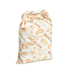 Cotton Linen Bread Bag – Breathable Reusable Bread Storage Bag with Snap Closure & TPU Drawstring for Fresh Homemade Bread