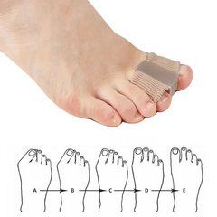 Fiber Toe Separator – Two-Hole Alignment Corrector for Bunion Relief, Post-Surgery Recovery & Toe Straightening