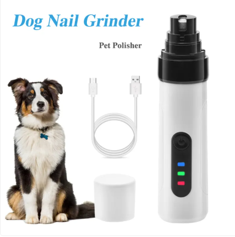Rechargeable Electric Pet Nail Grinder – Low-Noise USB Dog & Cat Nail Trimmer for Safe & Stress-Free Grooming at Home