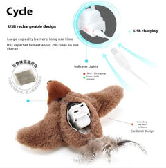 Flapping Bird Cat Toy – USB Rechargeable Interactive Indoor Cat Toy with Realistic Wing Motion for Exercise & Mental Stimulation