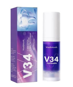 V34 Tooth Cleaning Mousse – Whitening Foaming Mousse to Remove Yellow Stains & Promote Healthy Gums for a Brighter Smile