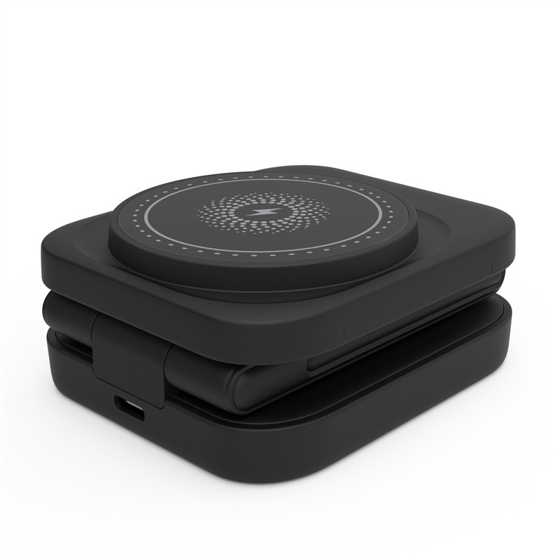 3-in-1 Foldable Wireless Charger – 30W Magnetic Fast Charging Station for iPhone, Apple Watch & AirPods