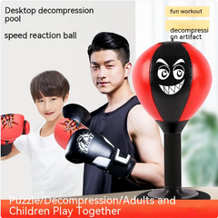 Punch Pal Desktop Speed Ball – Kids & Adults Stress Relief Punching Bag with Vent Ball & Tire Pump for Home Fitness