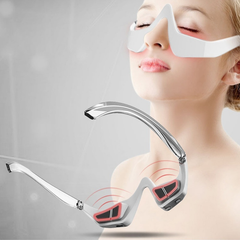Wireless Eye Massager with Red Light & Hot Compress – Relieves Eye Strain, Dryness & Dark Circles for Better Sleep