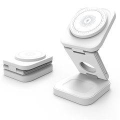 3-in-1 Foldable Wireless Charger – 30W Magnetic Fast Charging Station for iPhone, Apple Watch & AirPods