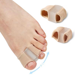Fiber Toe Separator – Two-Hole Alignment Corrector for Bunion Relief, Post-Surgery Recovery & Toe Straightening